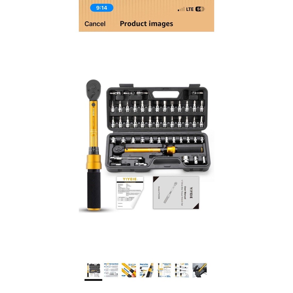50 Piece 10 To 230 Inch Torque Wrench Set